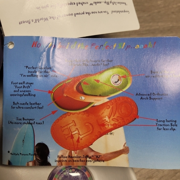 Hawaiian Jellys Flip Flop Thong Flat Sandals Unisex Sz 11 Width - Picture 13 of 14